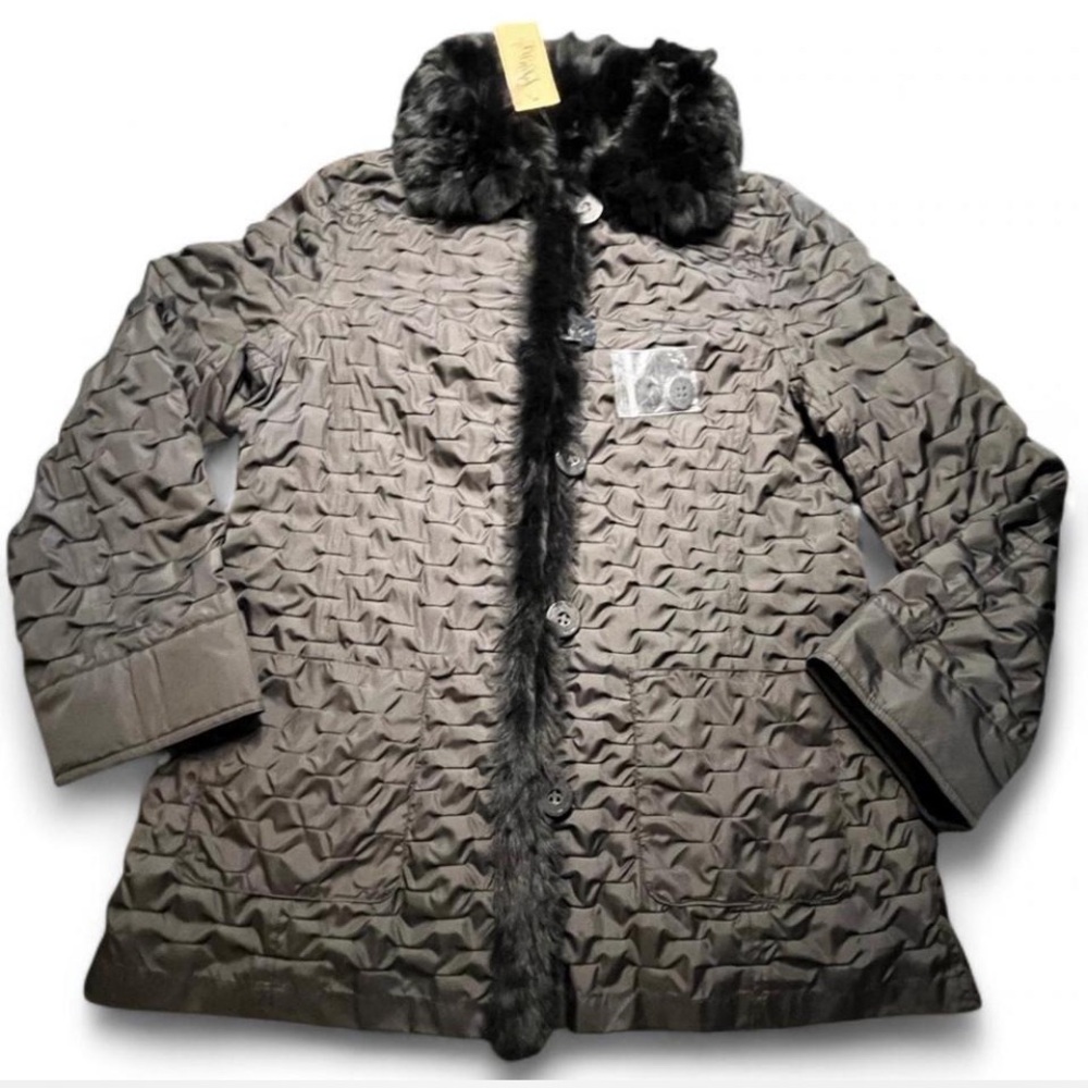 NWT Mavericks Reversible Lightweight Rabbit Sable Coat, S - Picture 3 of 13